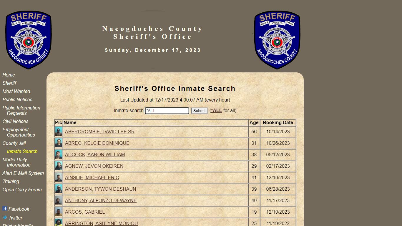 Nacogdoches County Sheriff's Office - 173.219.31.17